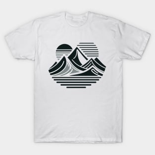 Minimalist Mountain - Abstract Horizon T-Shirt